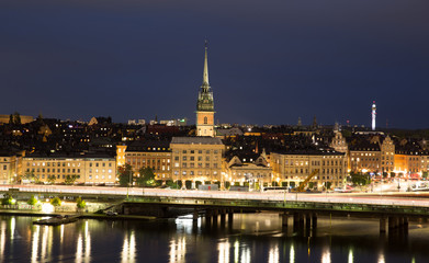 Obraz na płótnie Canvas General view of Old Town Gamla Stan in Stockholm, Sweden