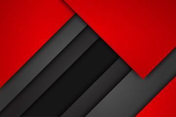 Fototapeta premium Red black geometric abstract corporate background. Vector material background