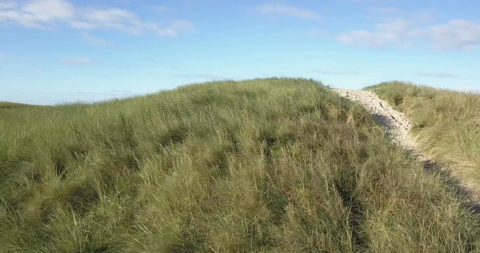 Denmark in autumn, coast by drone