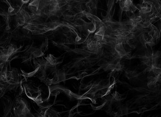 pale white smoke on a black background