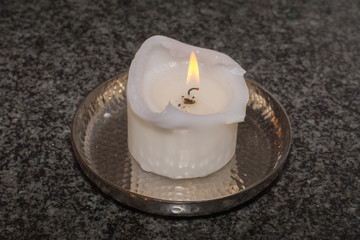 Kerze in silber sShale