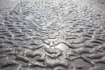 Muster am Sandstrand