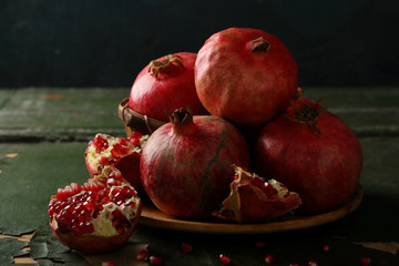 Juicy pomegranates