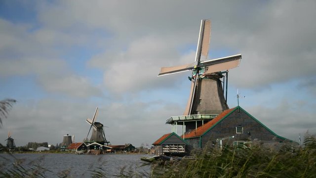 Windmill in Zaanse Schans Amsterdam