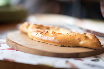 Homemade Cheesy Pull Apart Bread with Garlic and cottage cheese