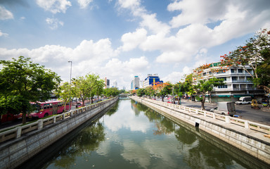 Naklejka premium Bangkok river