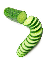 sliced cucumber