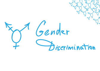 Intersex symbol with handwritten text