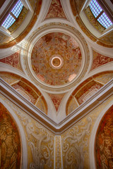 hand-painted ceiling of the Chapel in Swiety Lipka