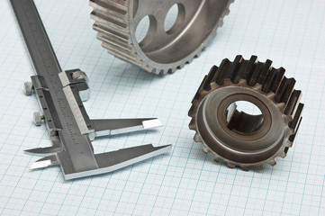 gears and caliper