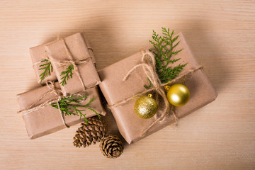 Christmas gifts with a decor