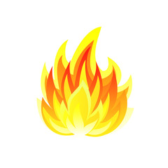 Flame icon vector.