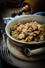 Traditional polish sauerkraut (bigos).