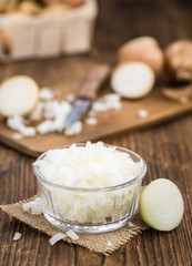 Fresh made Diced white onions