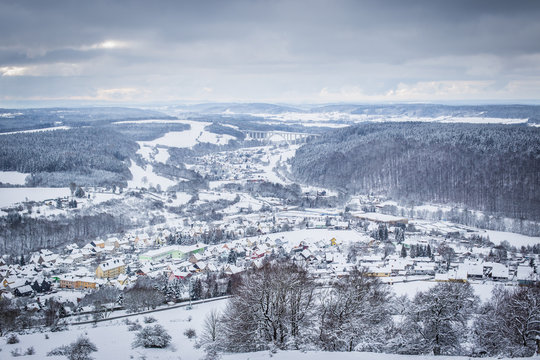 Thuringia th&uuml;ringen winter rauenstein