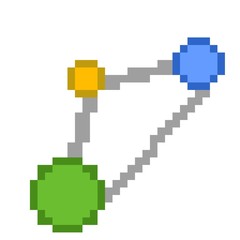 atom pixel art icon