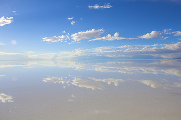 【ボリビア】鏡張りのウユニ塩湖