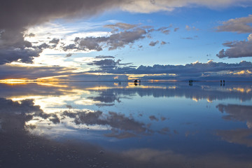【ボリビア】ウユニ塩湖の夕焼け