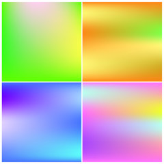 Naklejka premium Abstract concept vector multicolored blured background set.For business infographic, booklet, background, poster, web sites,banners.