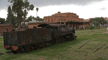 Fototapeta premium Estación de ferrocarril Fernando Arce, Sucre, Bolivia