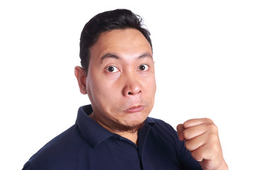 Fototapeta premium Synical Asian Man Expression
