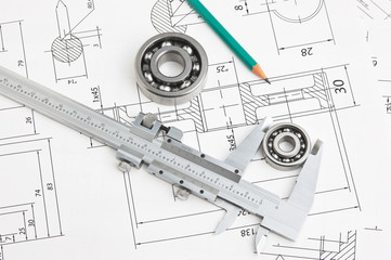 technical drawing and bearing