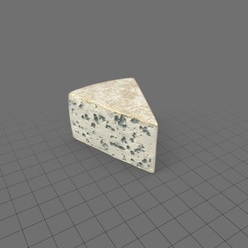 Wedge of blue cheese