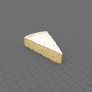 Slice of brie cheese
