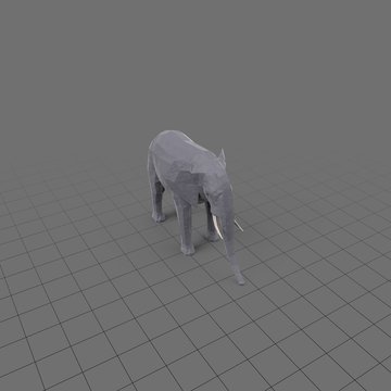 Stylized elephant standing