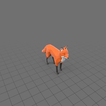 Stylized fox standing