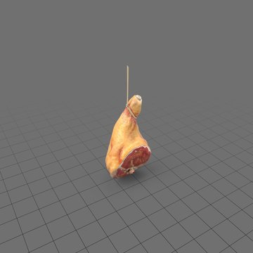 Ham hanging from cord 1