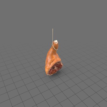 Ham hanging from cord 2