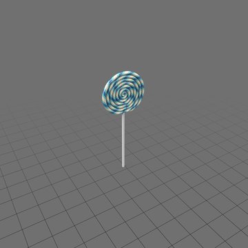 Blue spiral lollipop