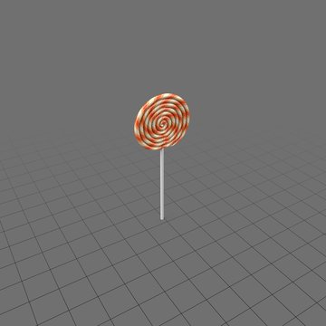 Orange spiral lollipop