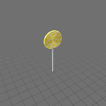 Yellow spiral lollipop
