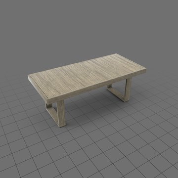 Rectangular reclaimed wood patio table