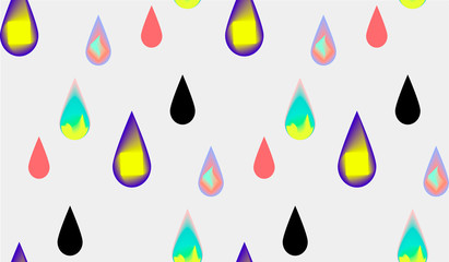 Seamless pattern abstract rain drops background colorful. Vector illustration © NKTN