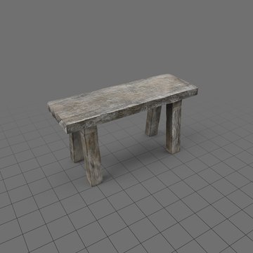Old rustic bench