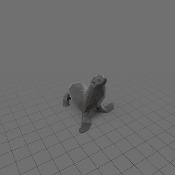 Stylized seal walking