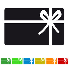 Shopping Gift Card Icon - Different Colors