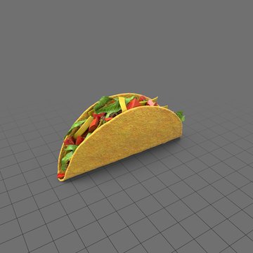 Crunchy taco with toppings