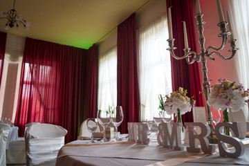 Dekoration einer Hochzeit