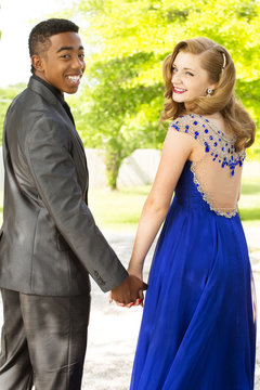 Young Teens Getting Ready For The Prom.