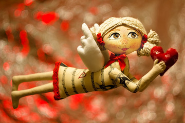 Hand sewing doll, angel, princess.