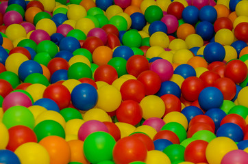 Fototapeta na wymiar multi-colored balls on the playground