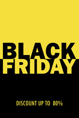 Black friday sale poster. Vector