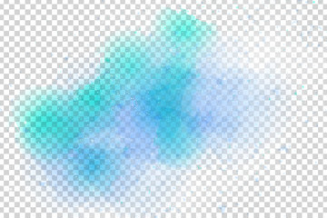 Vector realistic isolated watercolor splash effect for decoration and covering on the transparent background.