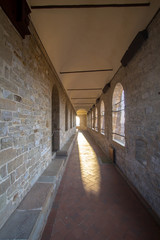 Long Corridor to the tower of Palazzo Vecchio in Florence, Tuscany.