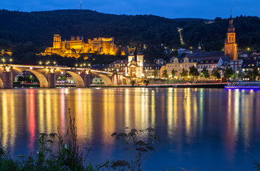 Fototapeta na wymiar View to castle, Heidelberg, Germany