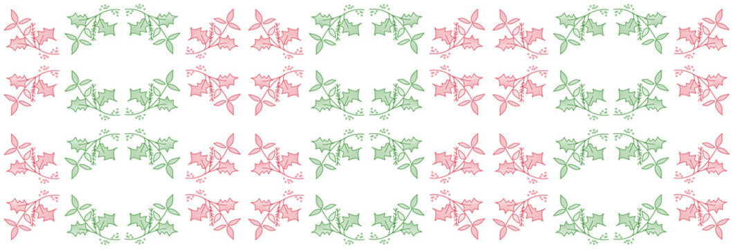 banner con delicate ghirlande di natale